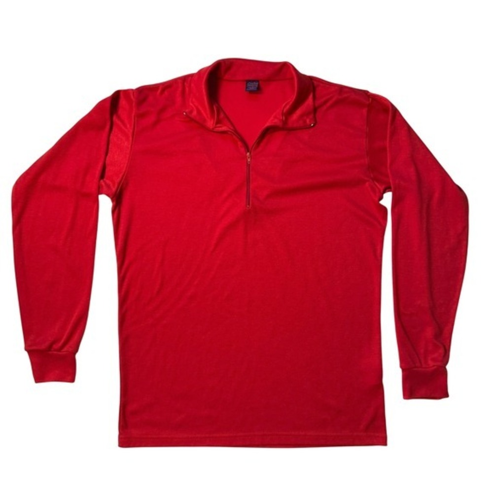 Vintage 80's 90's Patagonia Capilene 1/4 Zip Pullover L/S Red Men's Large